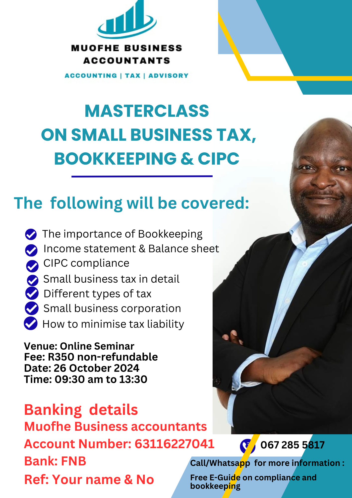 Masterclass on Small business tax, Bookkeeping and CIPC Compliance